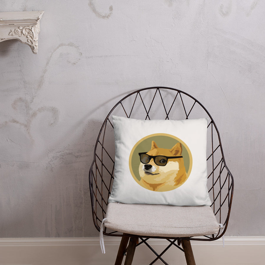 Dog In Glasses - Basic Pillow