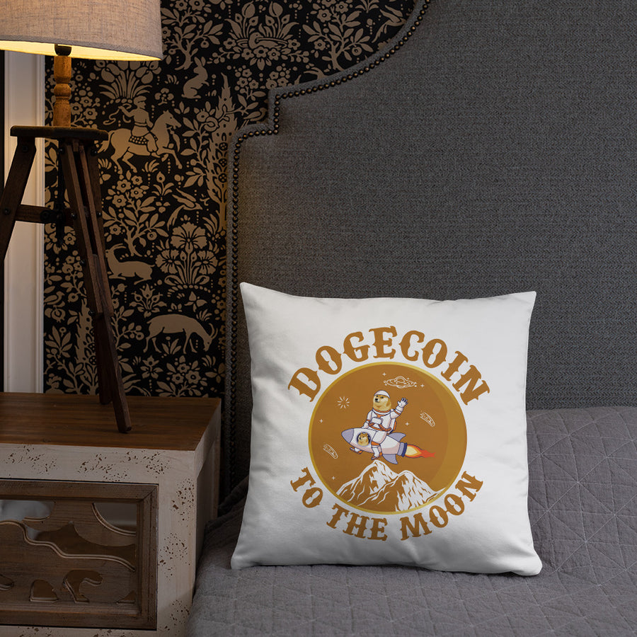 Dogecoin To The Moon - Basic Pillow