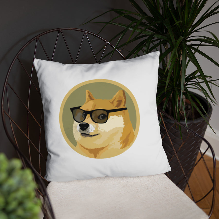 Dog In Glasses - Basic Pillow