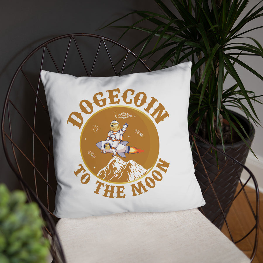 Dogecoin To The Moon - Basic Pillow