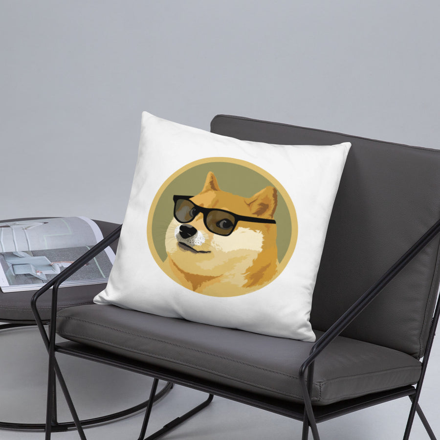 Dog In Glasses - Basic Pillow