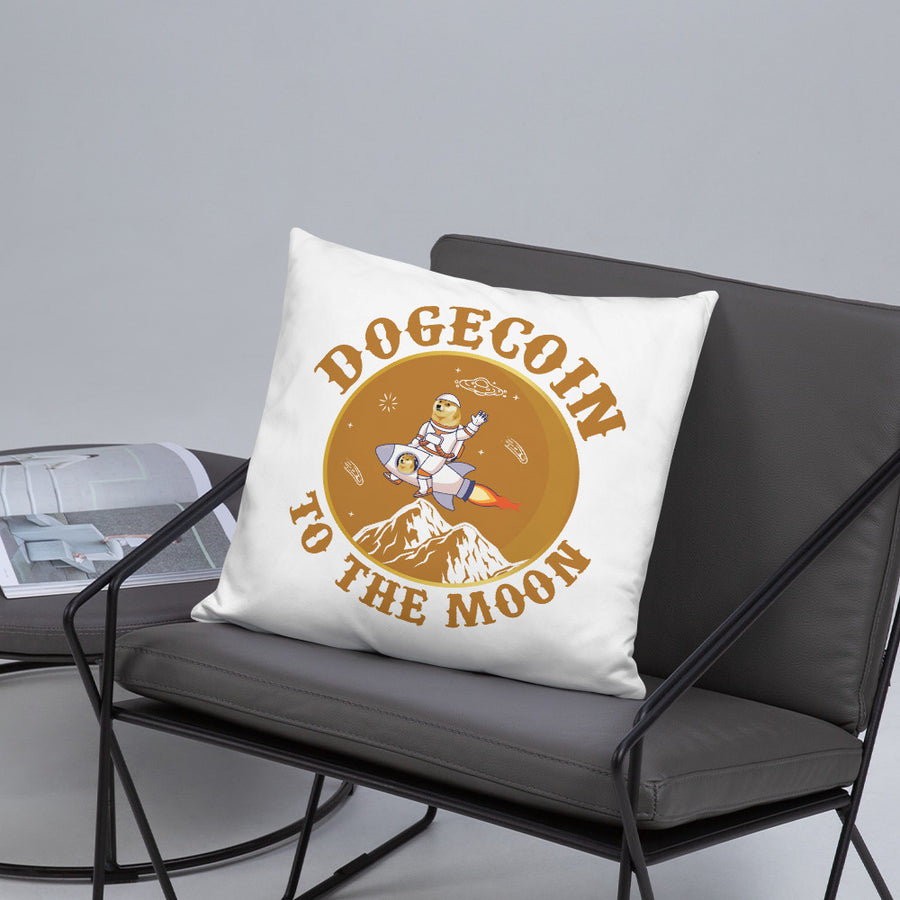 Dogecoin To The Moon - Basic Pillow