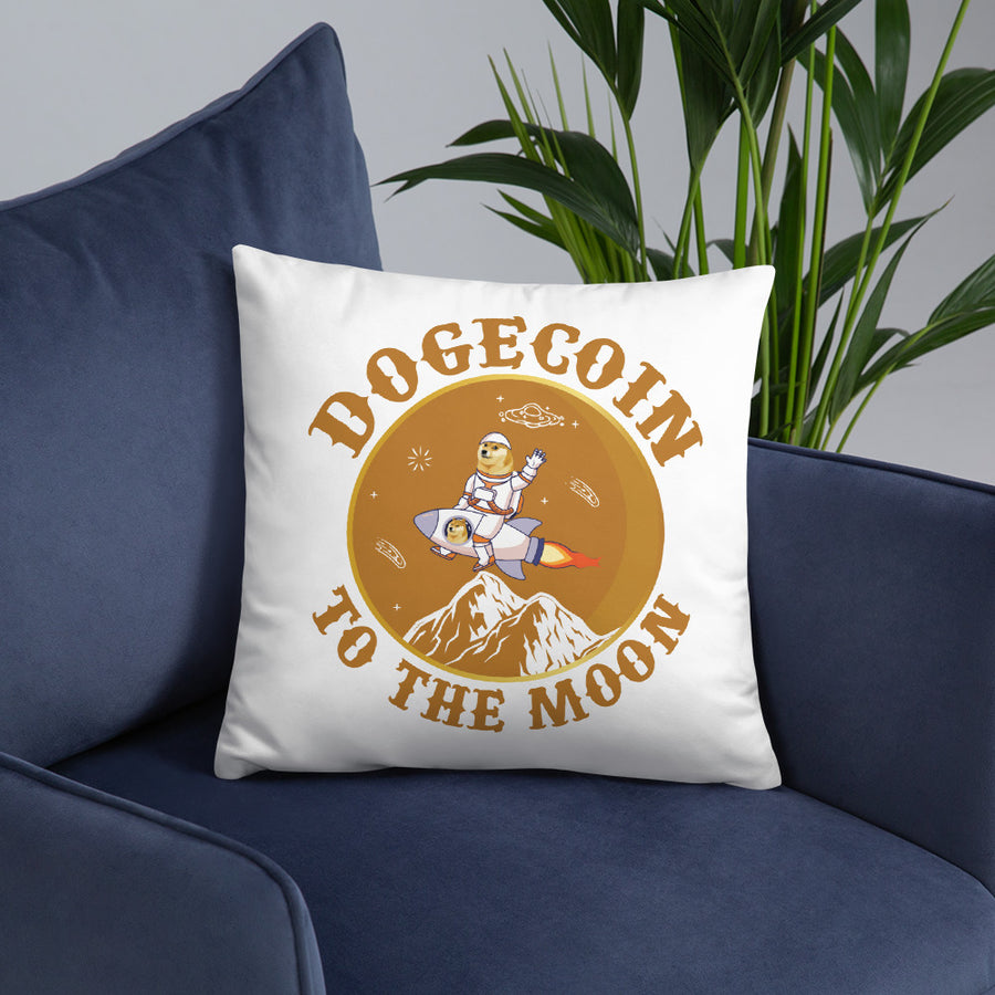 Dogecoin To The Moon - Basic Pillow