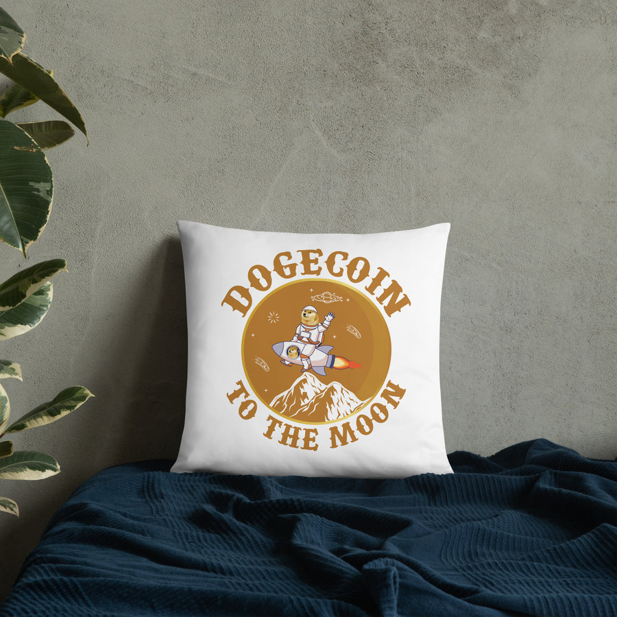 Dogecoin To The Moon - Basic Pillow