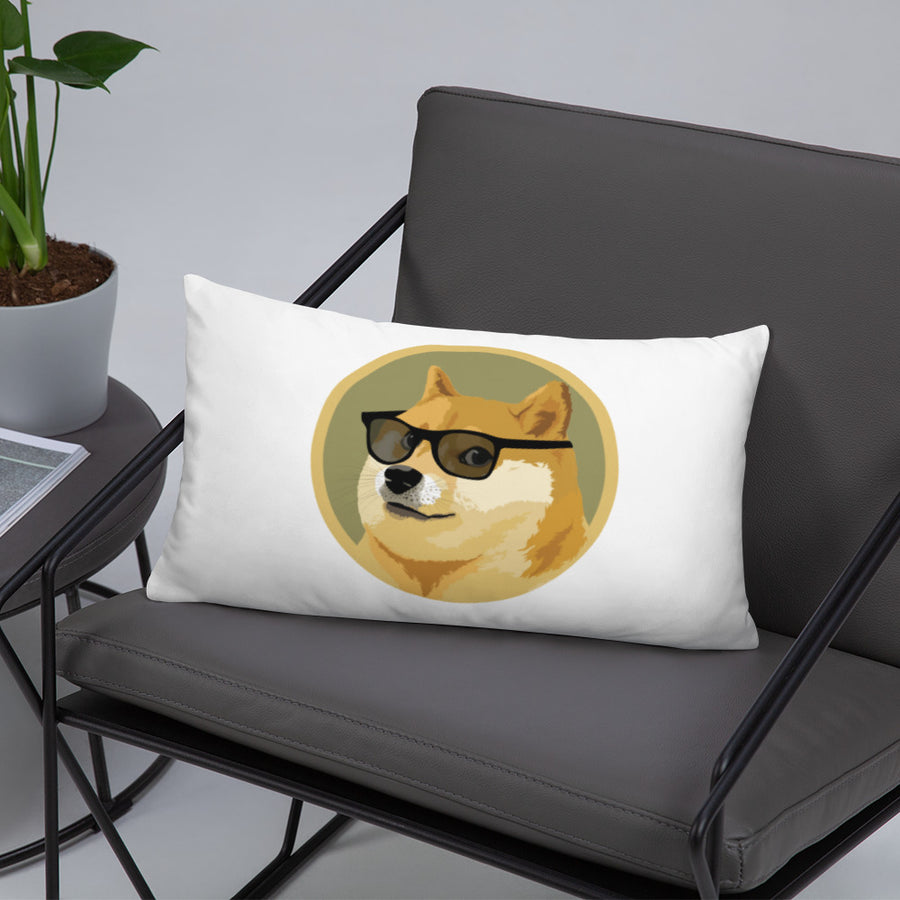 Dog In Glasses - Basic Pillow