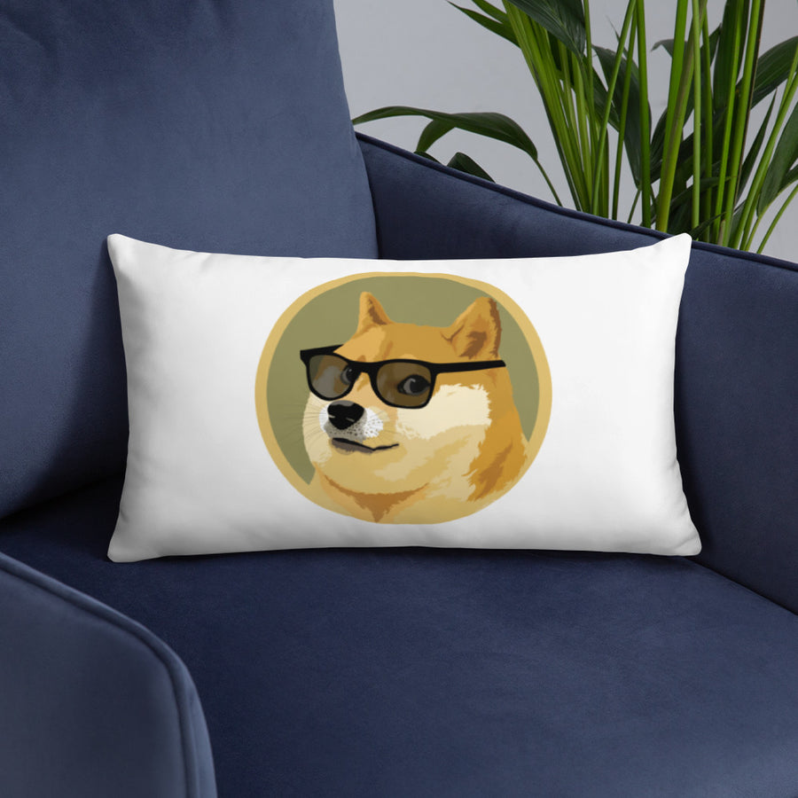 Dog In Glasses - Basic Pillow