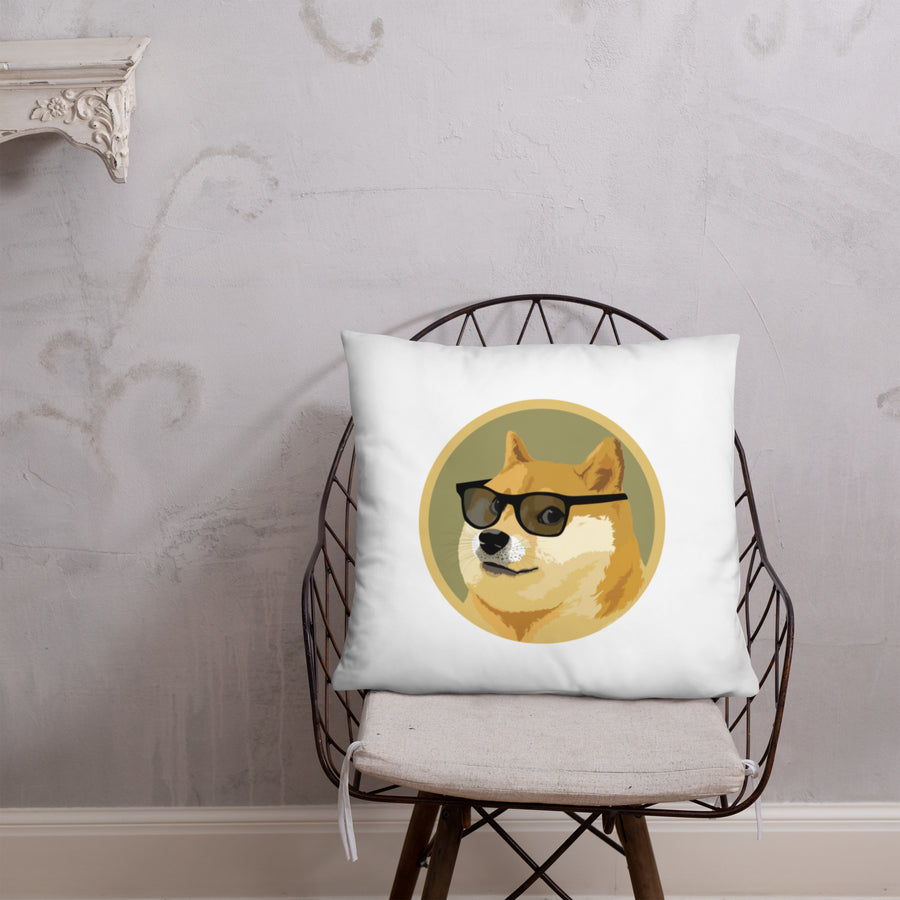 Dog In Glasses - Basic Pillow