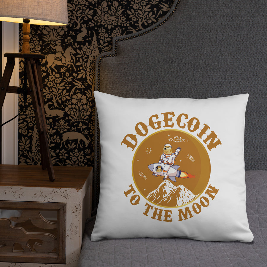 Dogecoin To The Moon - Basic Pillow