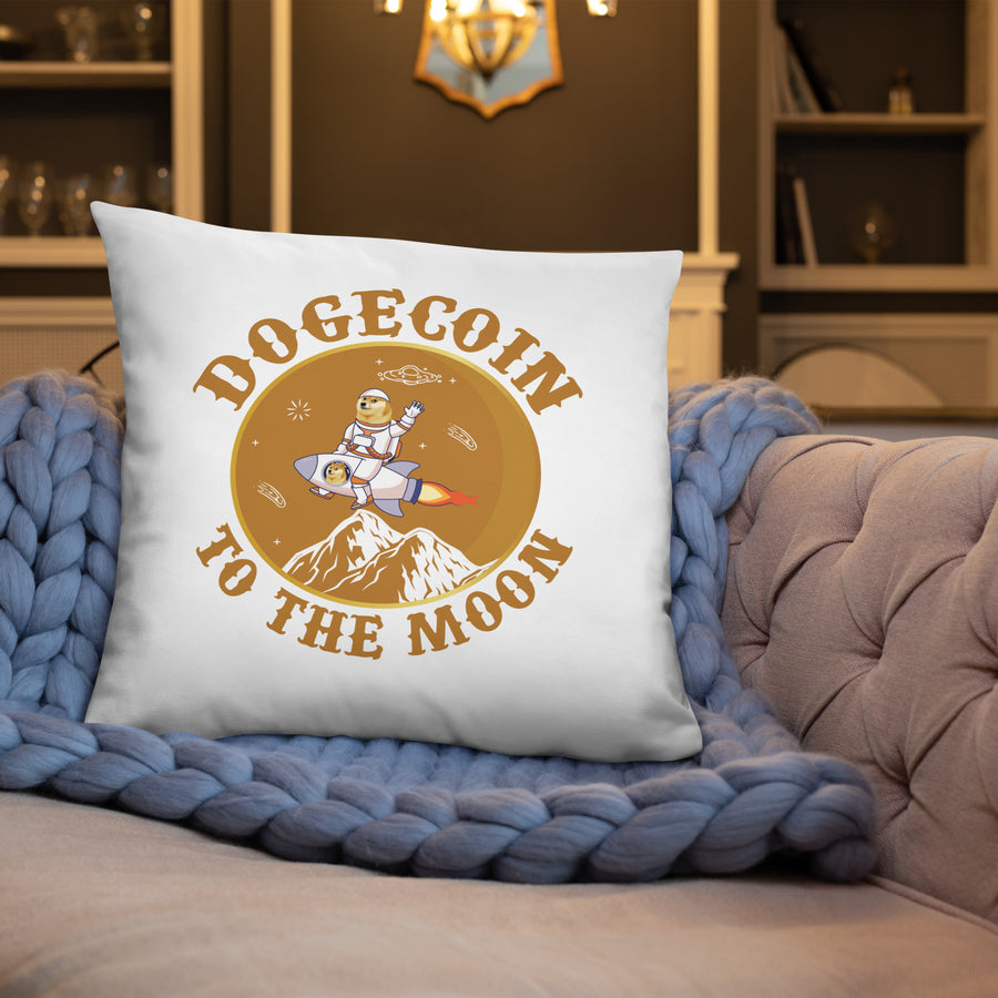 Dogecoin To The Moon - Basic Pillow