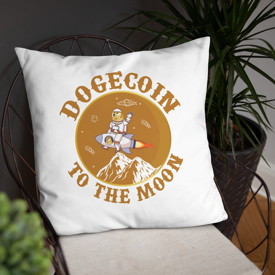 Dogecoin To The Moon - Basic Pillow