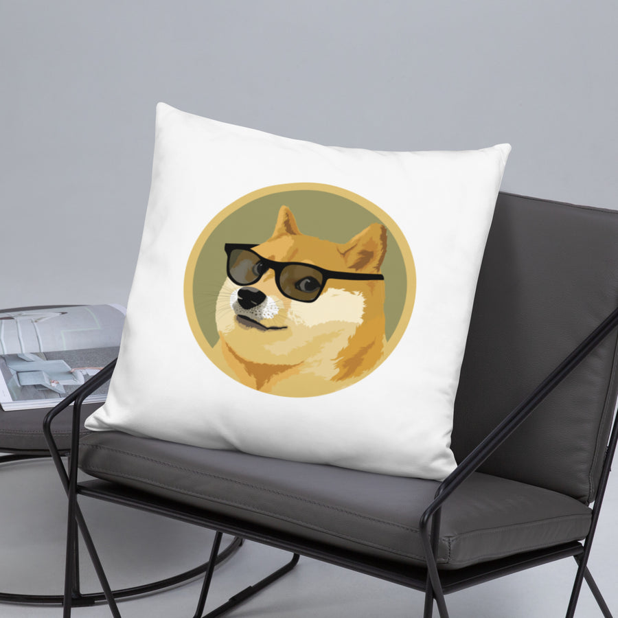 Dog In Glasses - Basic Pillow