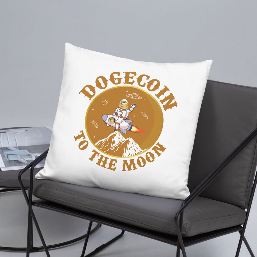 Dogecoin To The Moon - Basic Pillow