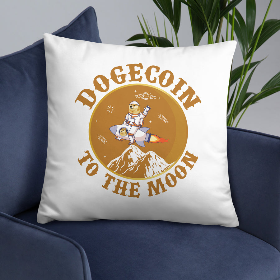 Dogecoin To The Moon - Basic Pillow