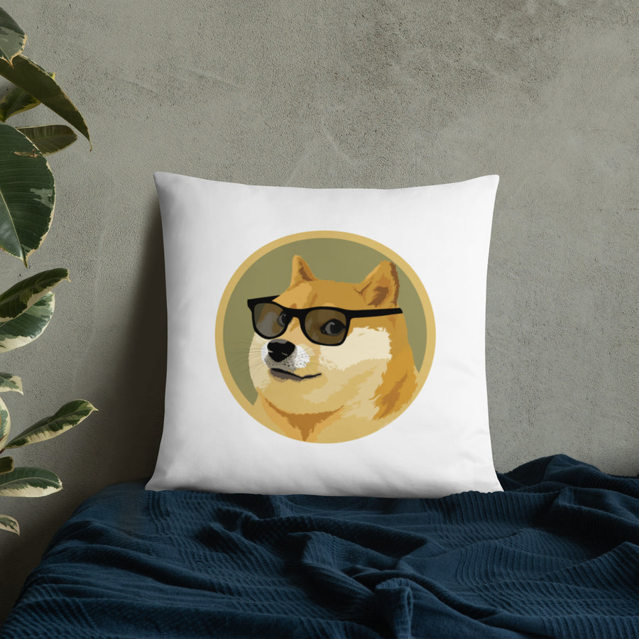 Dog In Glasses - Basic Pillow