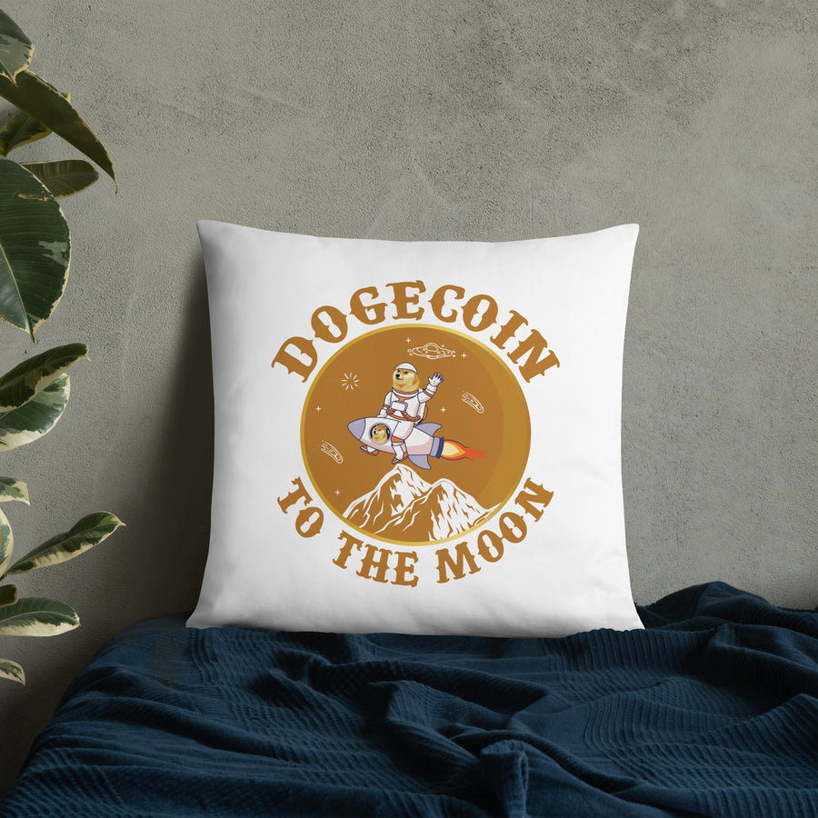 Dogecoin To The Moon - Basic Pillow