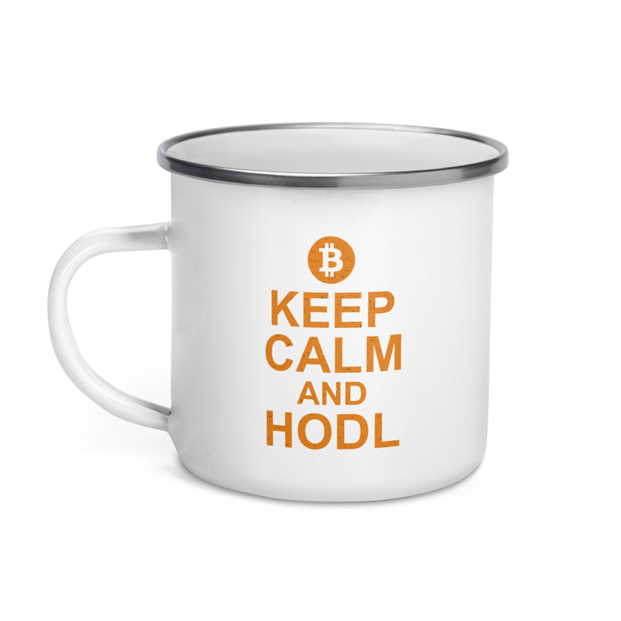 Keep Calm and Hodl - Enamel Mug