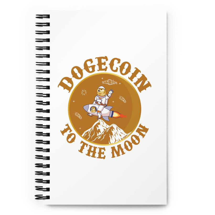 Dogecoin To The Moon - Spiral notebook