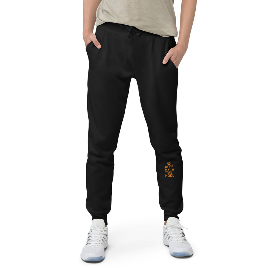 Keep Calm and Hodl - Unisex fleece sweatpants