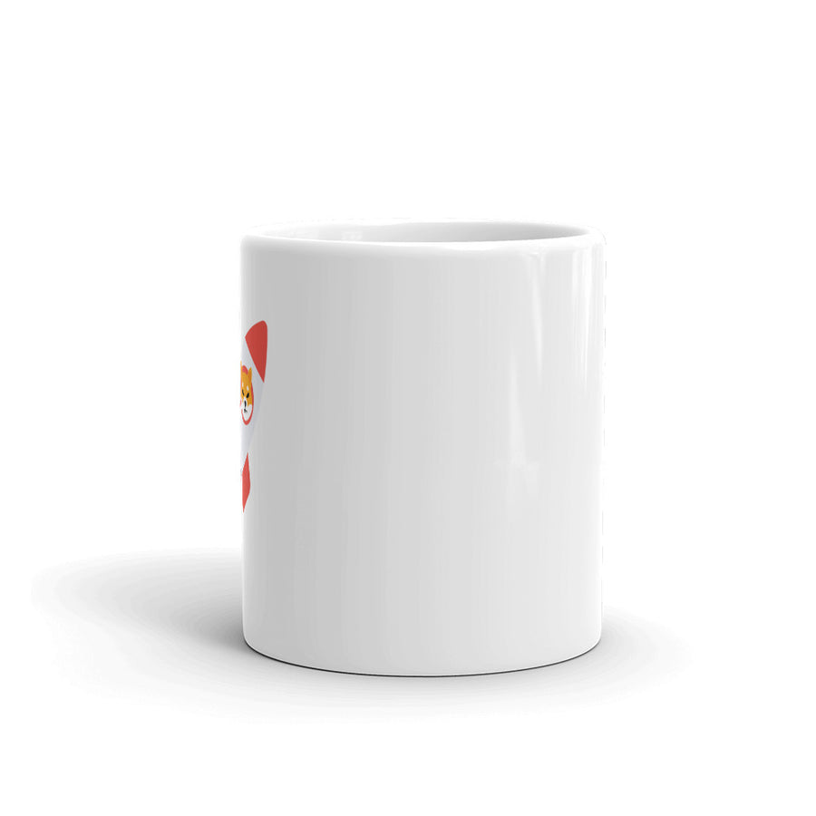 Shiba Rocket - White glossy mug