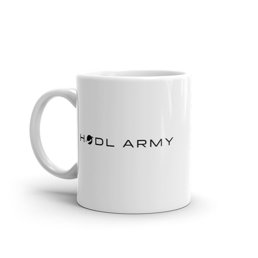 Hodl army - White glossy mug