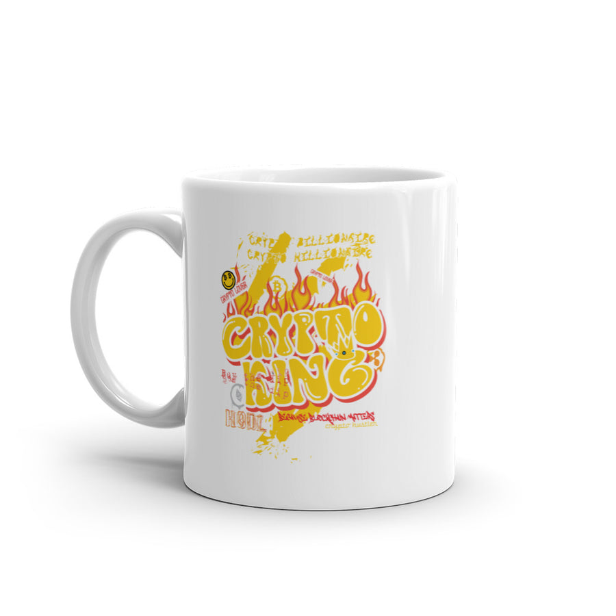 Crypto King - White glossy mug