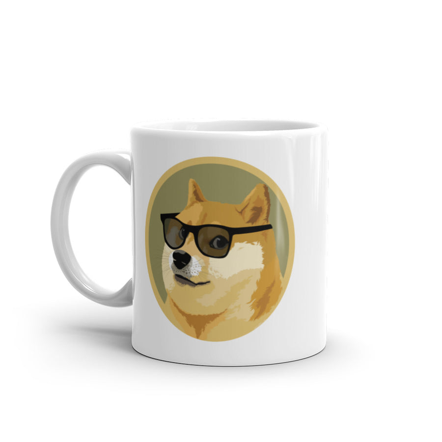 Dogecoin - White glossy mug