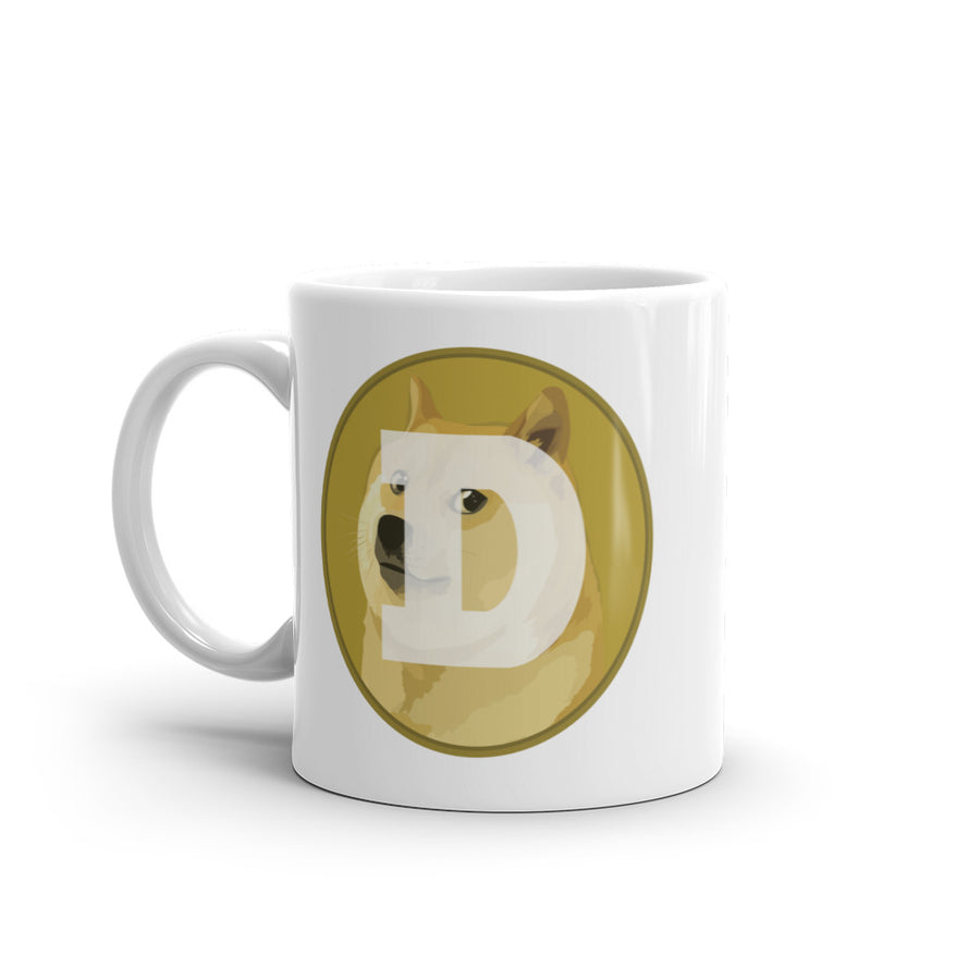 Dogecoin - White glossy mug