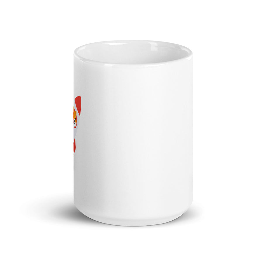 Shiba Rocket - White glossy mug