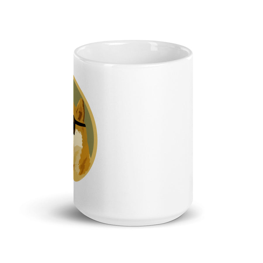 Dogecoin - White glossy mug