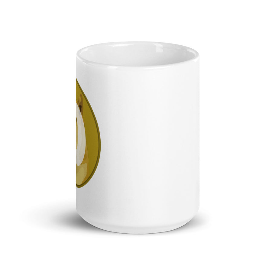 Dogecoin - White glossy mug