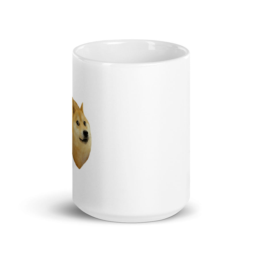 Dogecoin - White glossy mug