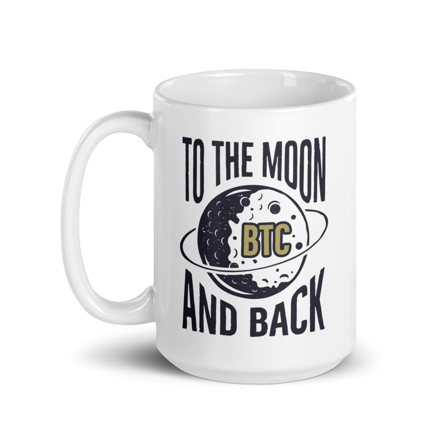 To The Moon and Back - White glossy mug