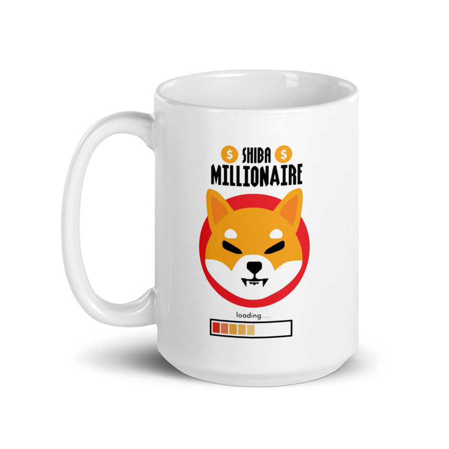 Shiba Millionaire - White glossy mug