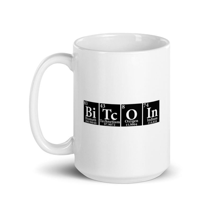 Bitcoin - White glossy mug