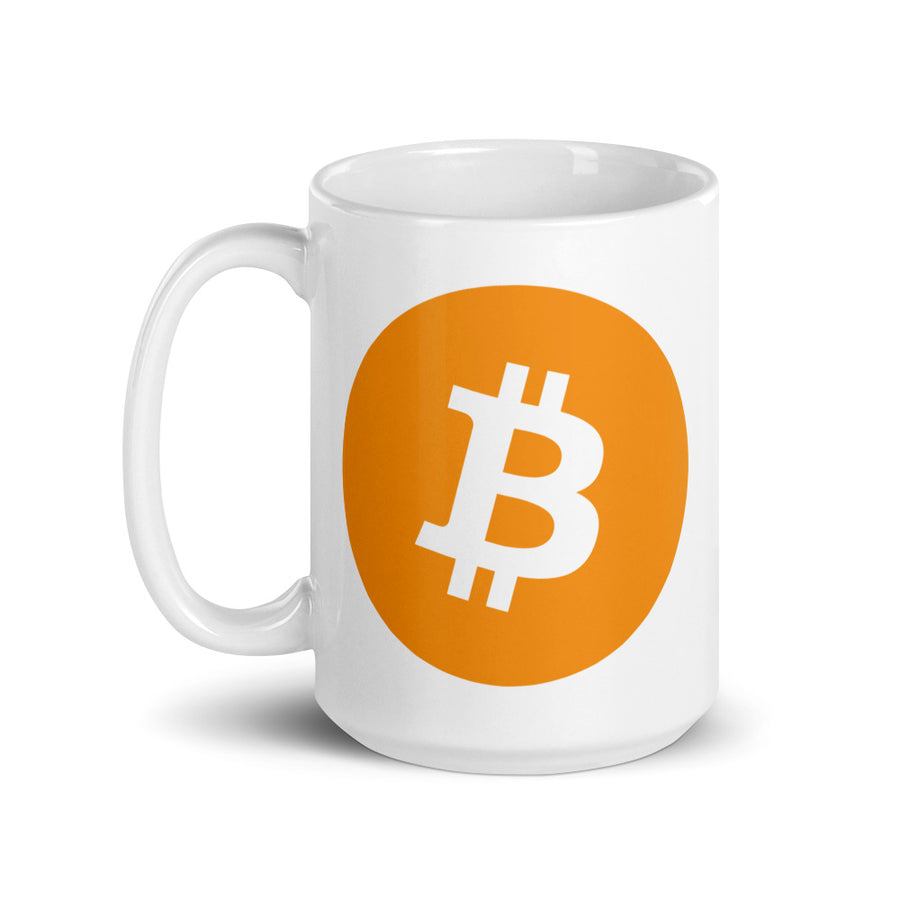 Bitcoin - White glossy mug