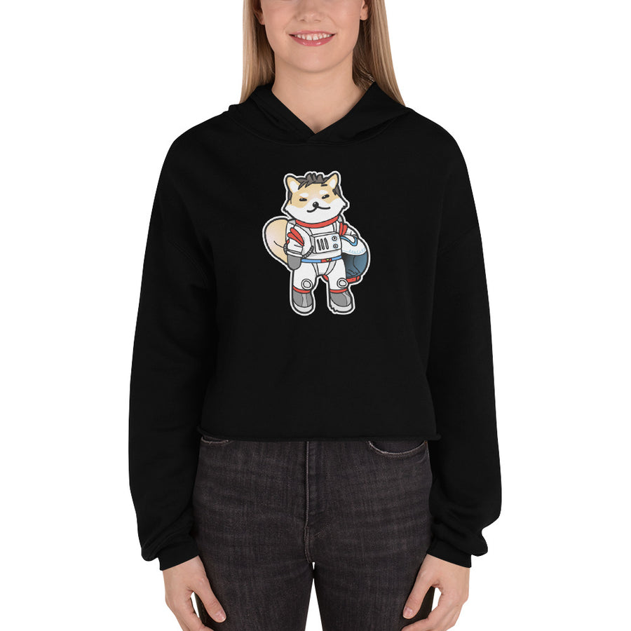 Astronaut Dog - Crop Hoodie