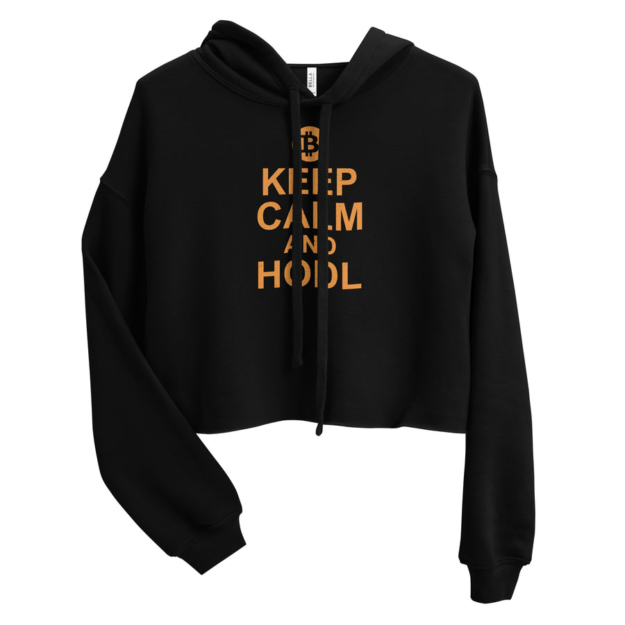 Keep Calm and Hodl - Crop Hoodie