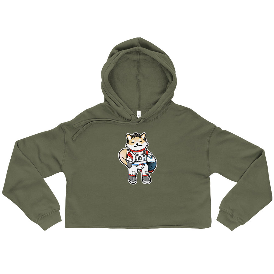 Astronaut Dog - Crop Hoodie