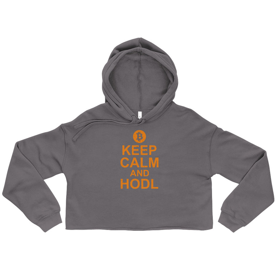 Keep Calm and Hodl - Crop Hoodie